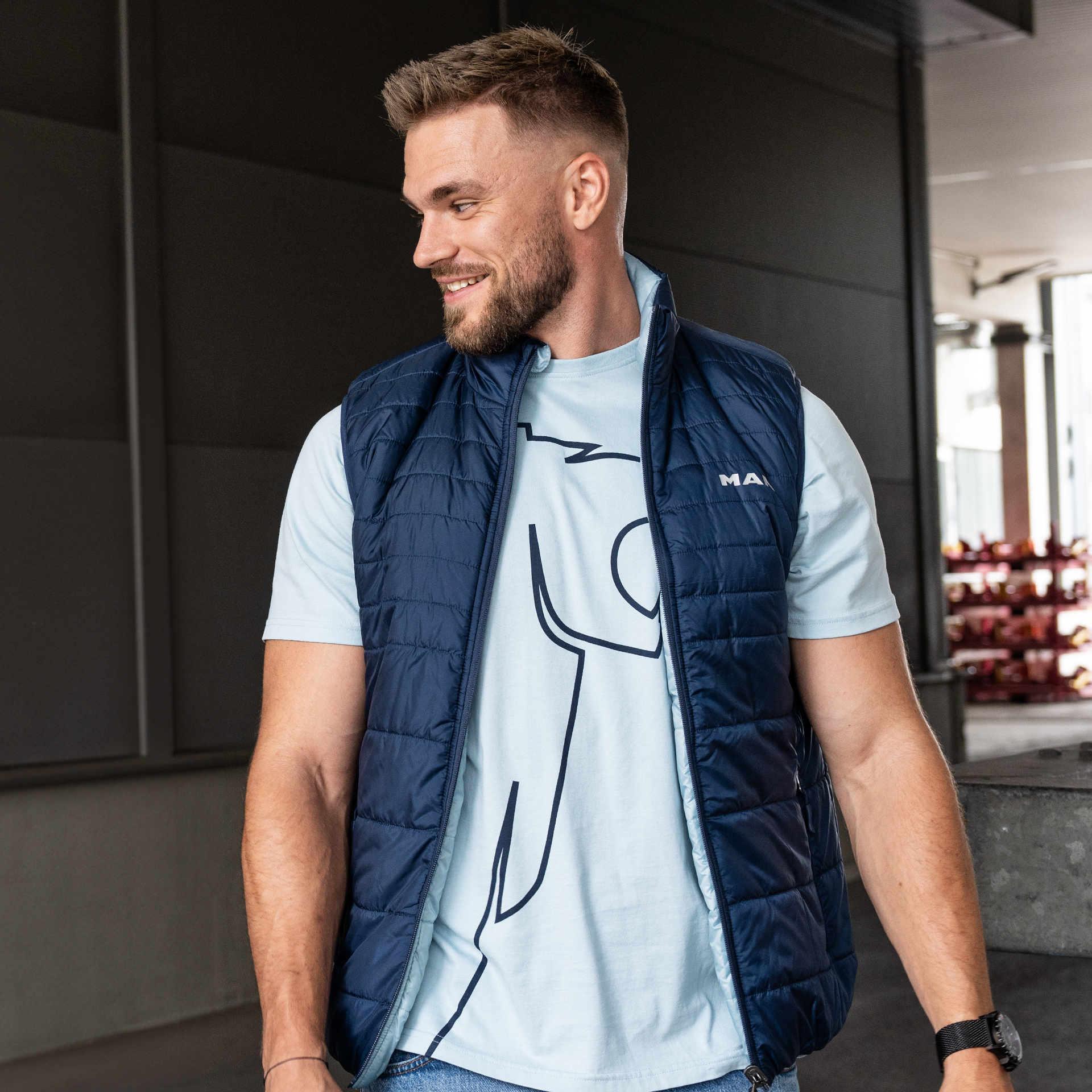 Herren Wende-Steppweste