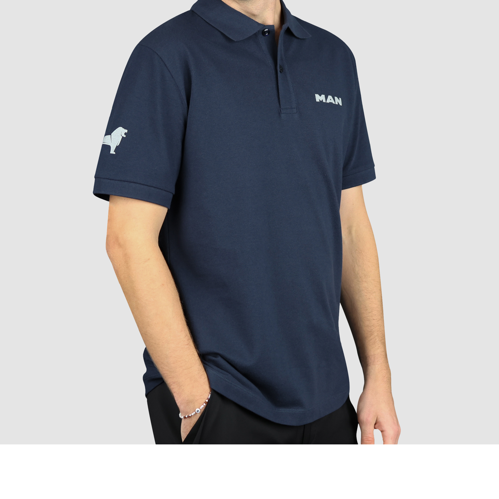 Poloshirt Herren blau