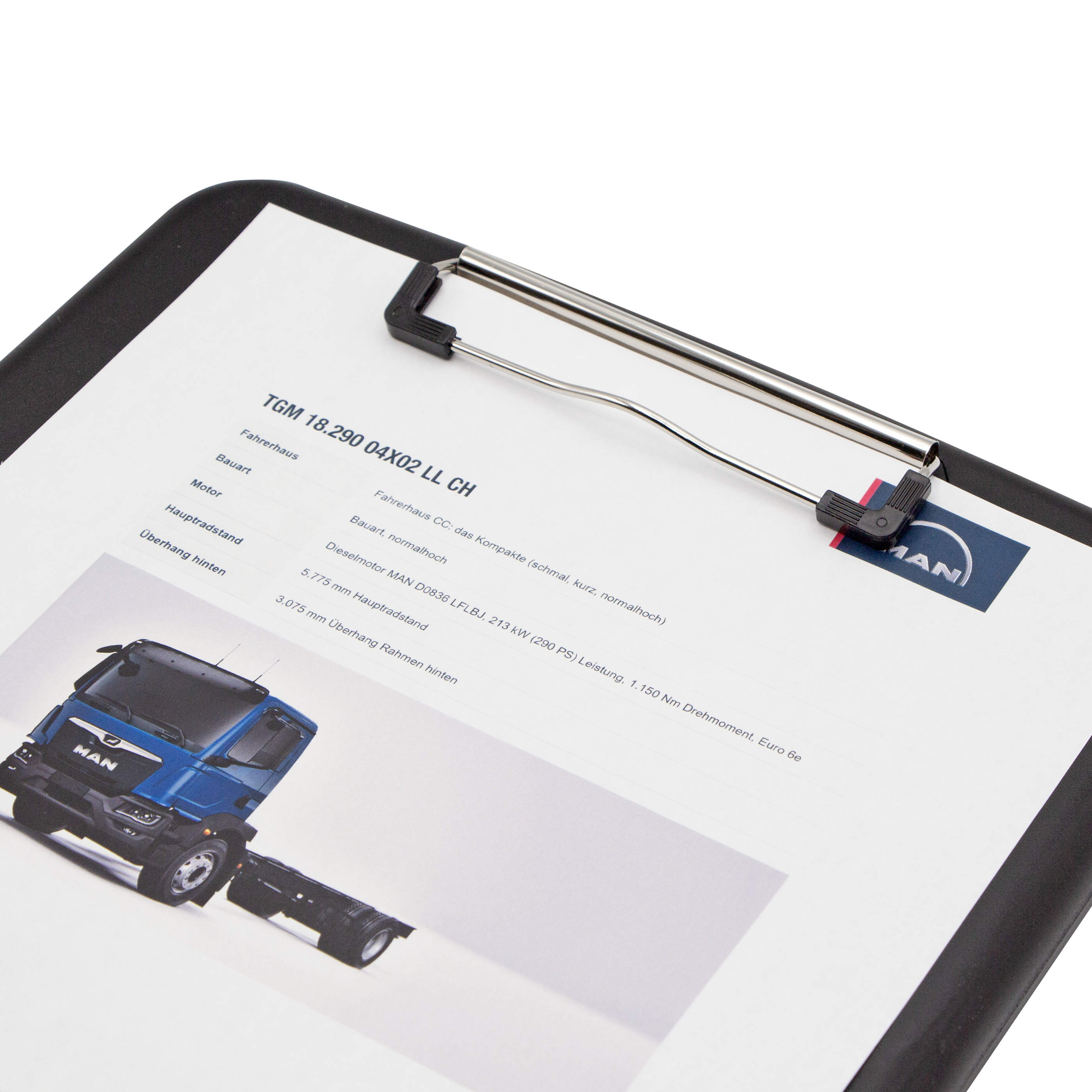 Klemmbrett mit Dokumentenfach