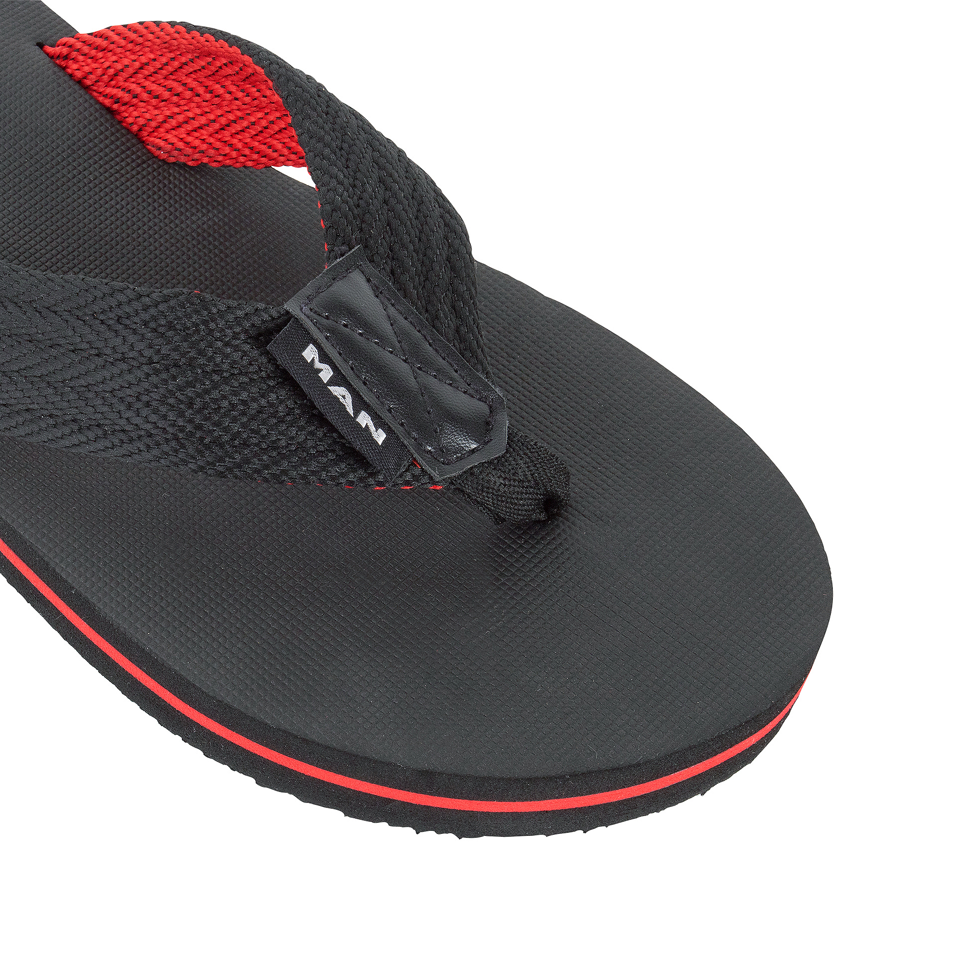 Badeschuhe Flip Flops schwarz-rot