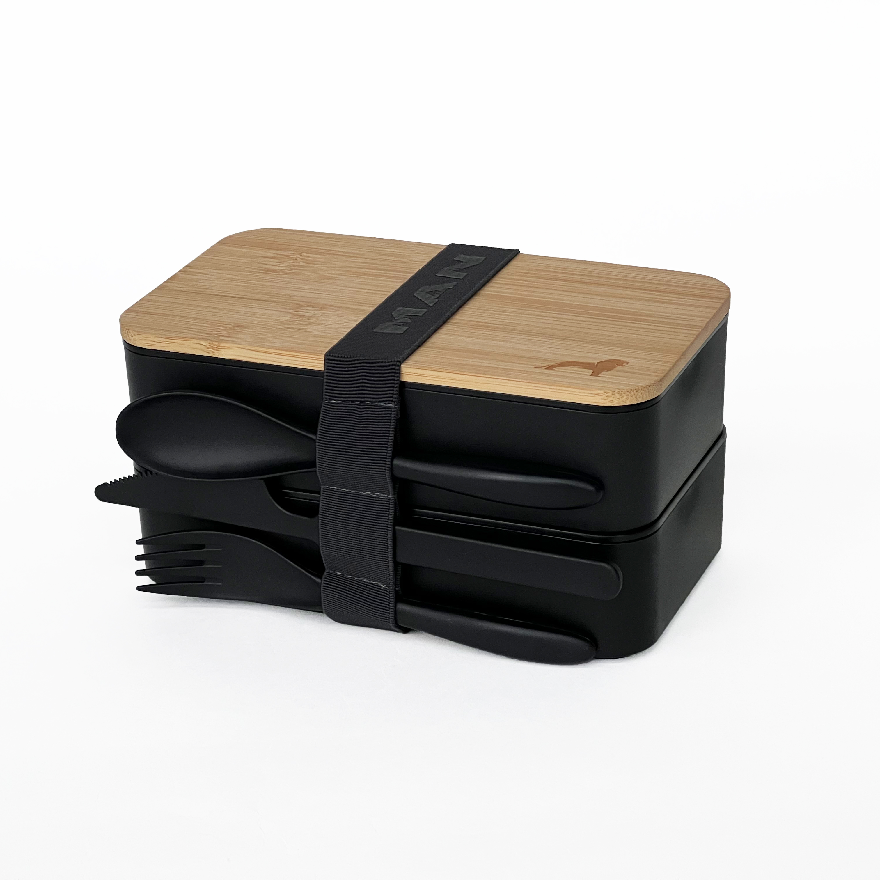 Lunchbox with cutlery set