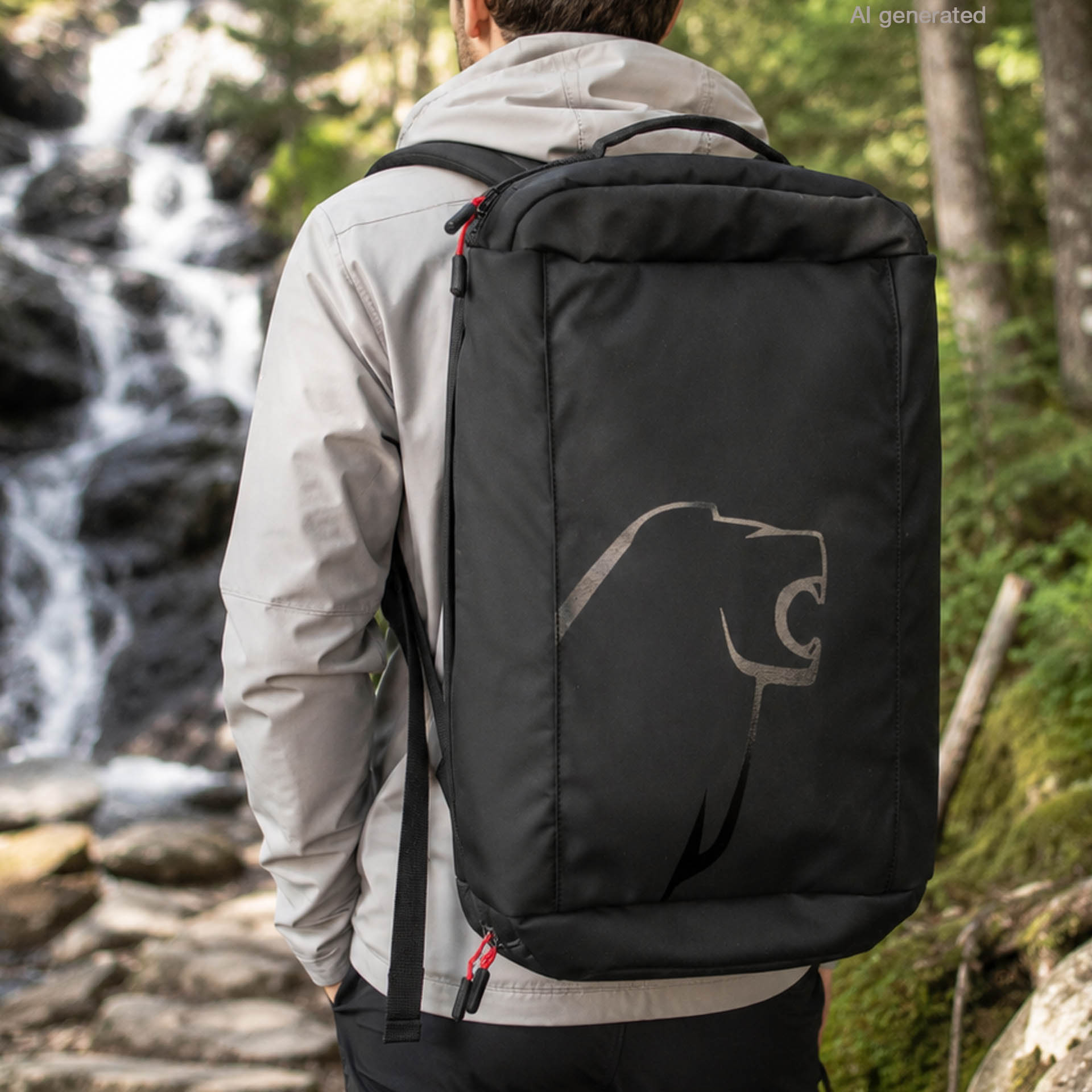 Reisetasche mit Rucksackfunktion schwarz