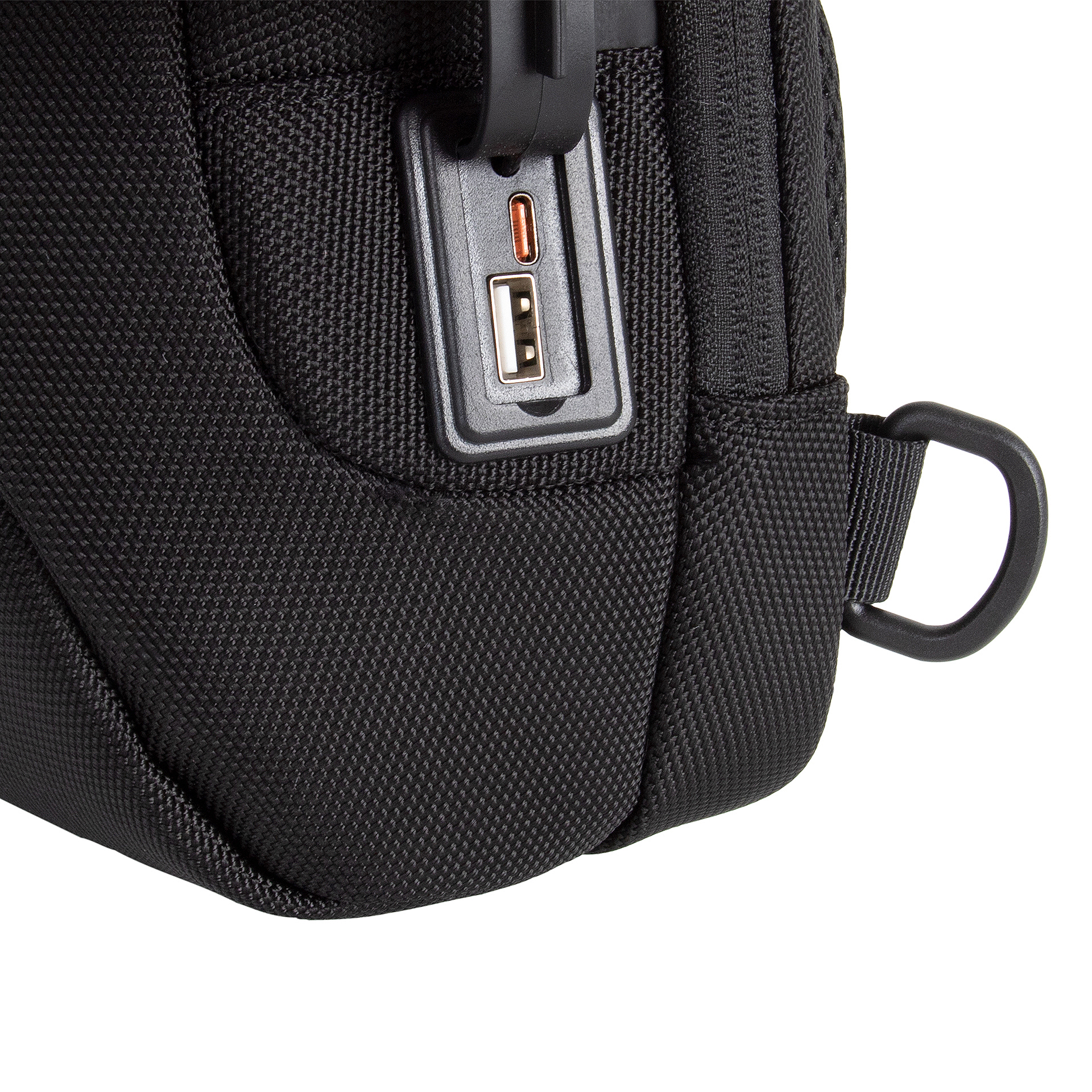 Schultertasche Crossbody mit Schloss schwarz